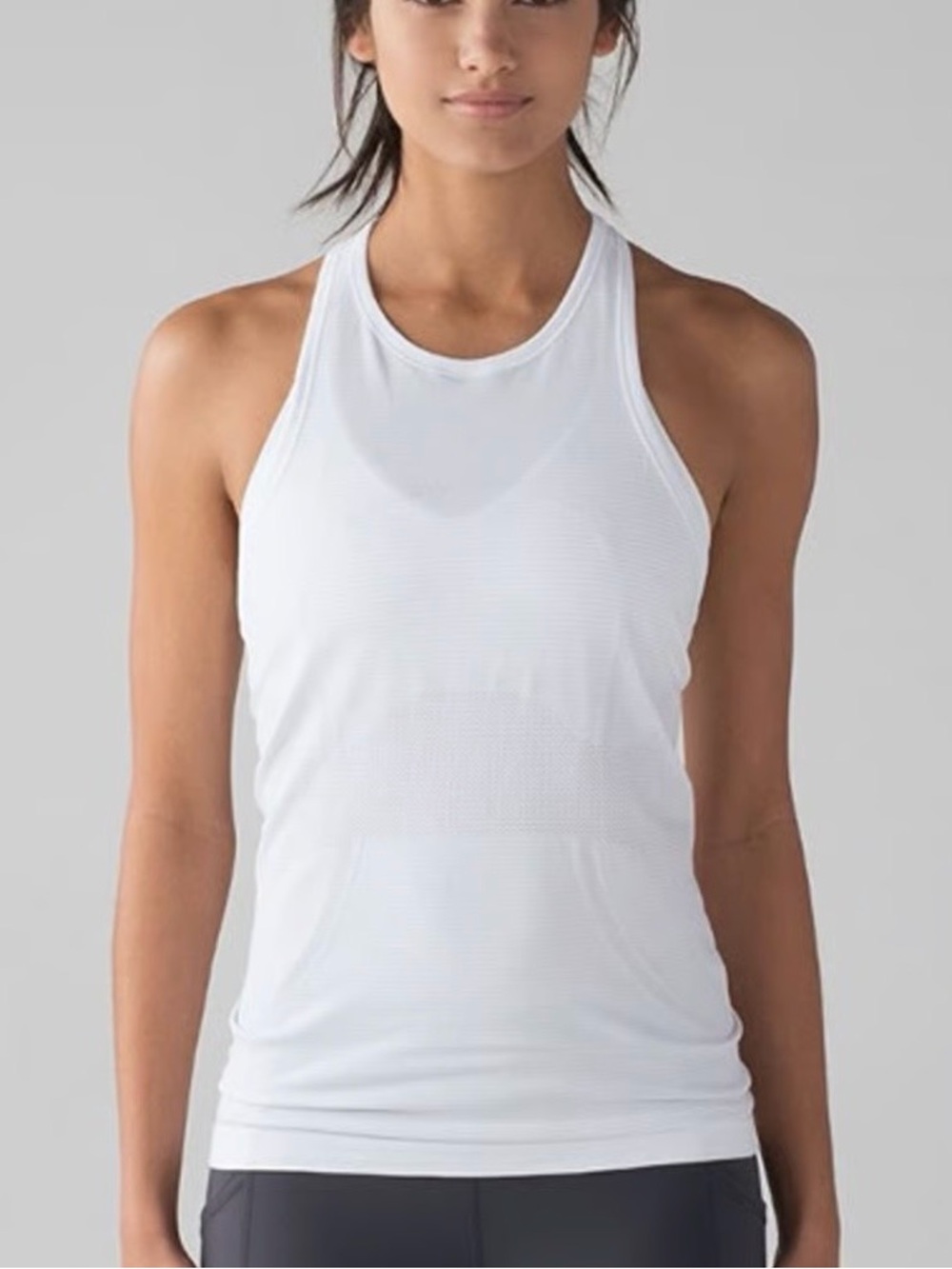 Athleta Speedlight White Racerback Performance Tank SZ M